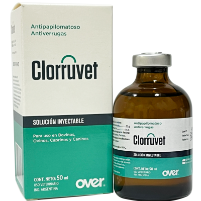 Clorruvet, solución inyectable con clorobutanol hemihidratado. Tratamiento eficaz de verrugas y papilomatosis en animales.