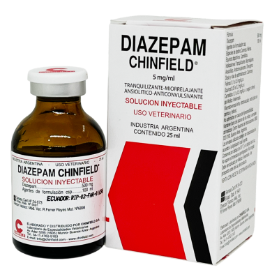 Diazepam Chinfield | Tranquilizante y Anticonvulsivo Veterinario